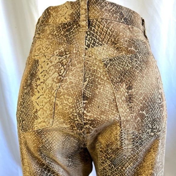 LAUREN RALPH LAUREN ANIMAL PANTS BROWN TAN BOOTCUT PANTS HIGH RISE SIZE 16 - Picture 9 of 11